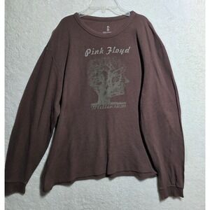 Vintage 2005 Anthill Rockware Pink Floyd Millennium Brown Thermal Shirt Mens XXL